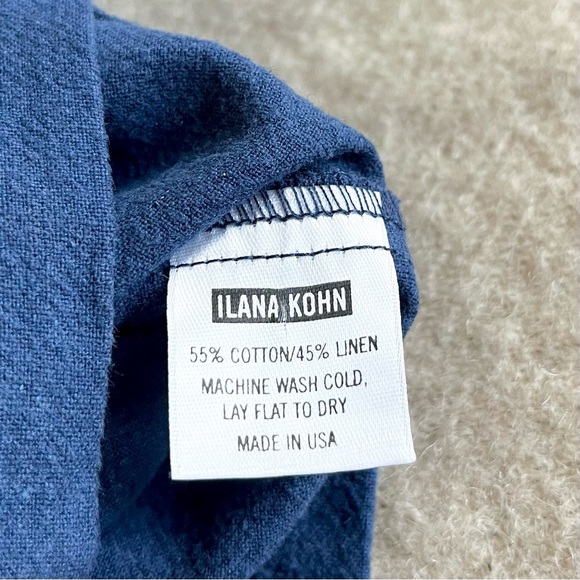 Ilana Kohn Boyd shorts in blue cotton/linen - Picture 8 of 8